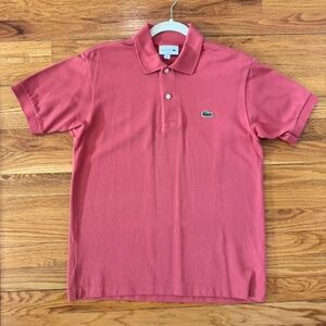 Lacoste Polo - Classic Fit - US 3 / Small - Salmon/Dark Pink
